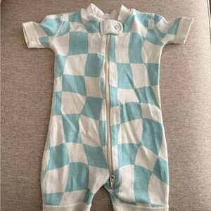 Hanna Andersson Checkerboard Short-Sleeve Sleeper